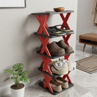 4-Layer Foldable Shoe Storage Rack | Space-Saving Modern Organizer | Strong & Durable Design